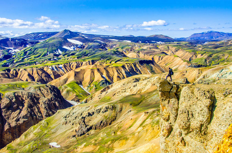 Landmannalaugar惊人的景观在冰岛