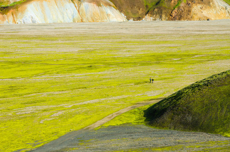 Landmannalaugar惊人的景观在冰岛