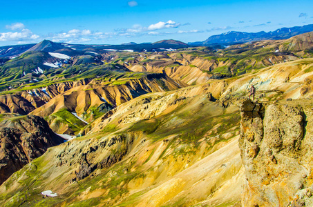 Landmannalaugar惊人的景观在冰岛