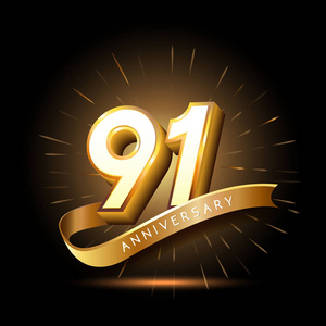 91年黄金周年纪念标志, 装饰背景