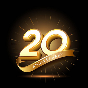 20年黄金周年纪念标志, 装饰背景