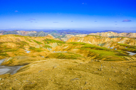 Landmannalaugar惊人的景观在冰岛