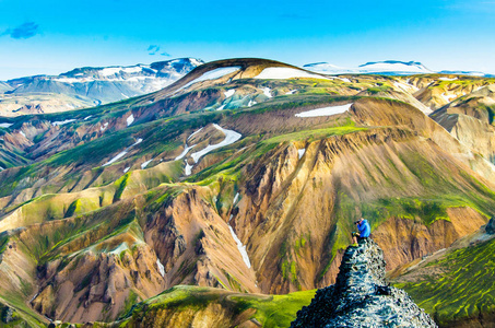 Landmannalaugar惊人的景观在冰岛