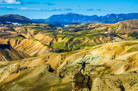 Landmannalaugar惊人的景观在冰岛