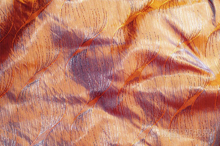 纹理背景图案真丝面料用金线灰高贵装饰.