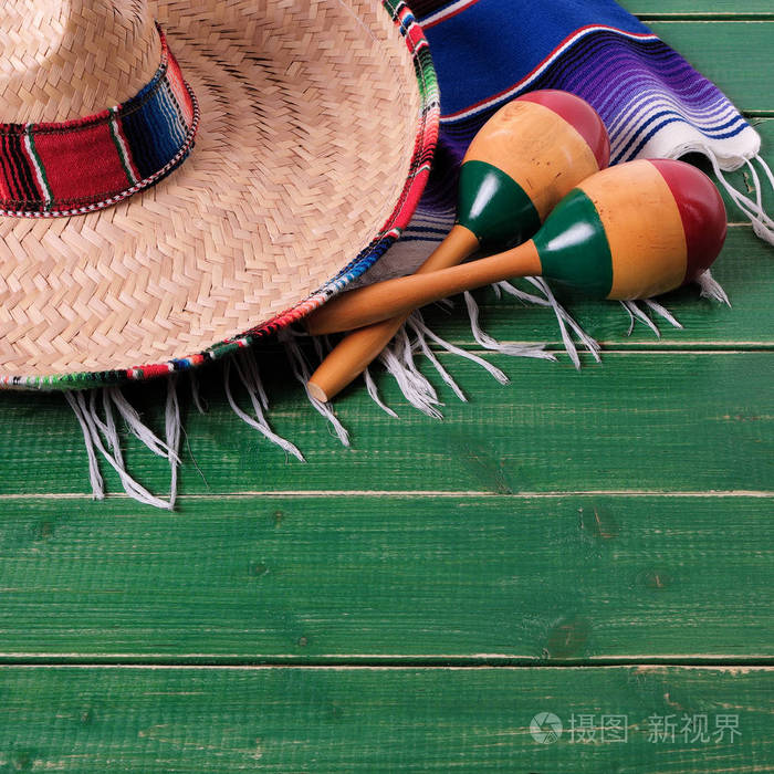 墨西哥 cinco de mayo 背景墨西哥宽边帽