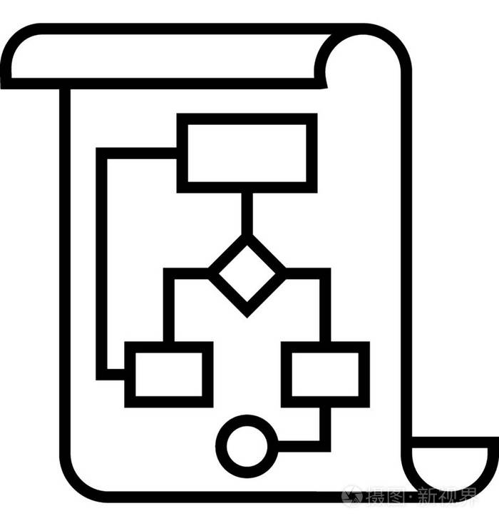 程序算法行矢量图标