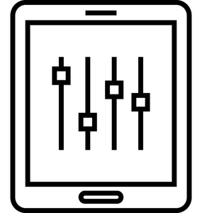 控制面板线矢量图标