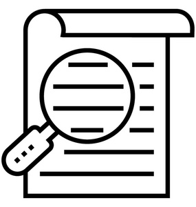 案例研究线矢量图标照片