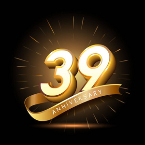 39年黄金周年纪念标志, 装饰背景