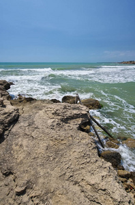 意大利西西里地中海西西里岛南部的海景