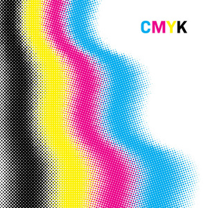抽象偏移量抽象半色调背景的 cmyk 颜色.矢量图照片