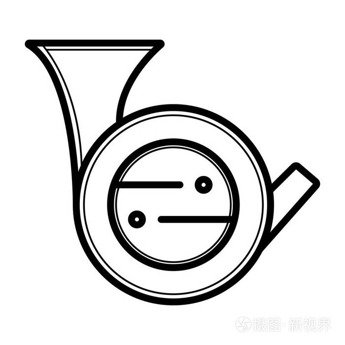 矢量传统狩猎号角插画-正版商用图片0unxa0-摄图新视界