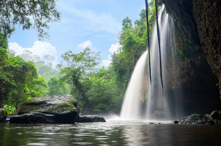 许素瓦瀑布考艾国家公园在泰国