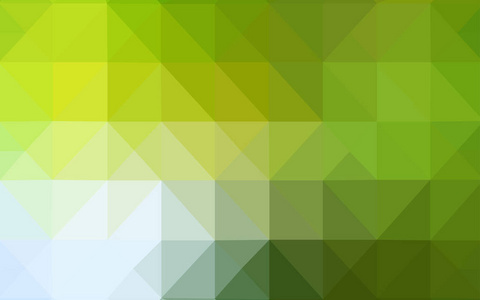 浅绿色, 黄色矢量多边形图案。带有渐变的多边形抽象插图。全新设计为您的企业