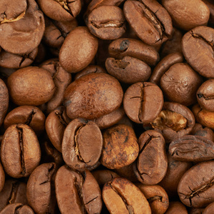 表面涂上咖啡豆