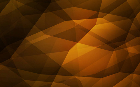 深橙色矢量多边形图案。带有渐变的折纸风格的几何插图。手机背景模板