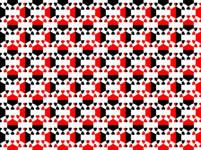 无缝模式。黑色和红色颜色的抽象几何图。矢量插图