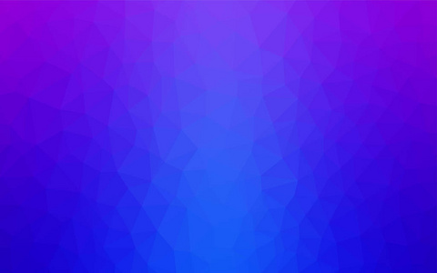 浅粉色, 蓝色矢量低聚布局。闪耀的多边形插图, 由三角形组成。设计的三角形图案