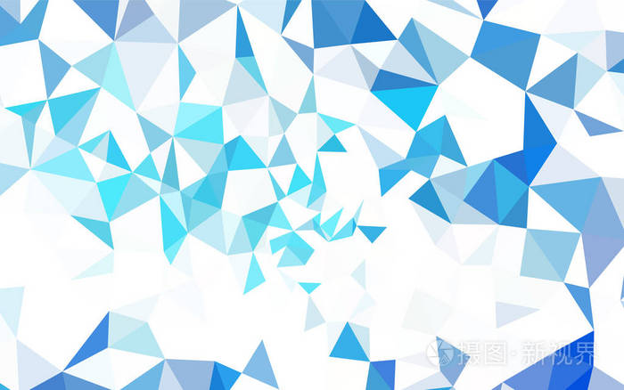 深蓝色矢量渐变三角形图案。具有多边形形状的示例。一个全新的设计为您的传单