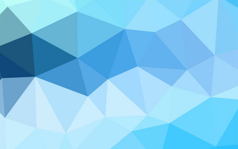 浅蓝色, 黄色矢量渐变三角形纹理.多边形样式中的全新颜色插图.