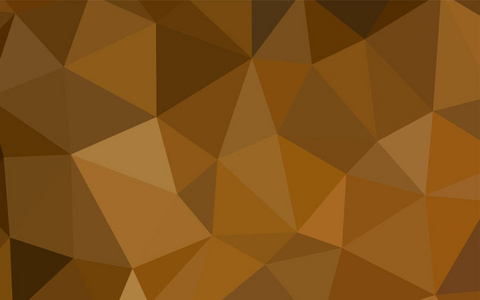 深橙色矢量抽象马赛克背景。带有三角形的抽象样式的彩色插图。全新的横幅模板