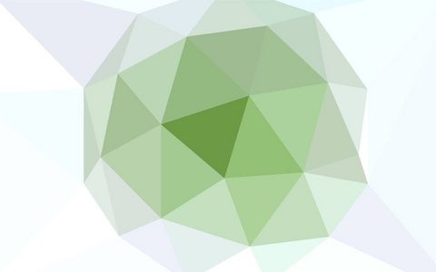 浅绿色矢量多边形抽象背景。带有三角形的现代抽象插图。设计的三角形图案
