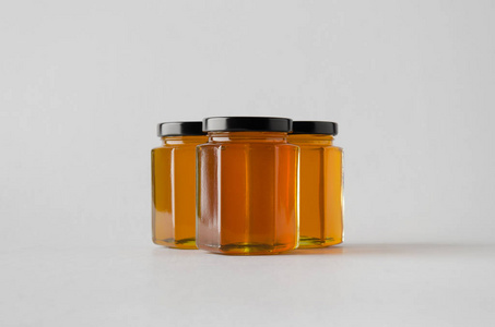 蜂蜜罐子模型三罐