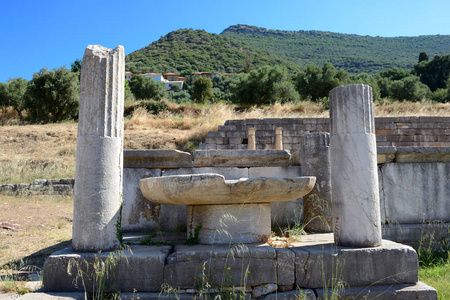 在古墨 messinia，peloponnes，希腊废墟