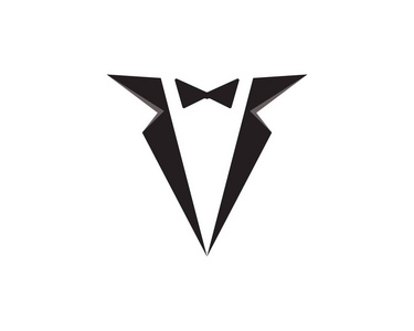 燕尾服黑色标志和符号矢量照片