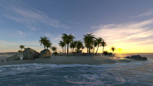 Island3d Cg 渲染岛