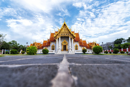 泰国曼谷 Benchamabopitr 寺地标的传统泰式建筑