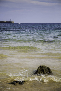 沙滩与石头, 细节海和夏天假日