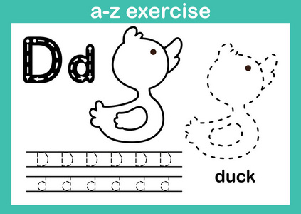 字母 a 到 z 操与卡通词汇为着色书籍插图,矢量照片