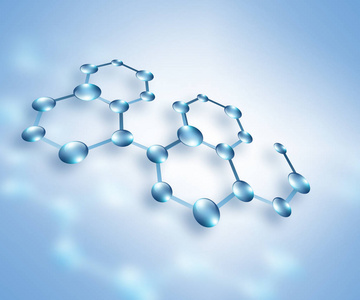 分子和原子的抽象背景.医疗, 化学, 全3d 背景照片
