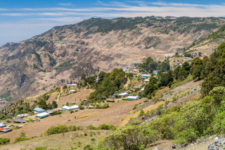 危地马拉北部山区的小村庄