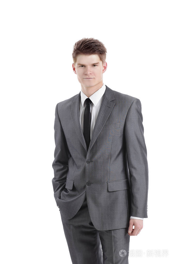 商务男人双手交叉的半身画像