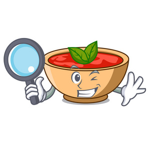 侦探西红柿汤字符卡通图片