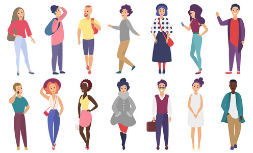 平面人物色彩图片-平面人物色彩素材-平面人物色彩插画-摄图新视界