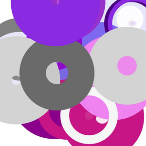 以圆圈作为背景的极简主义灰色紫罗兰插图