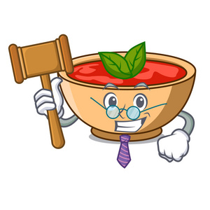 法官西红柿汤字符卡通