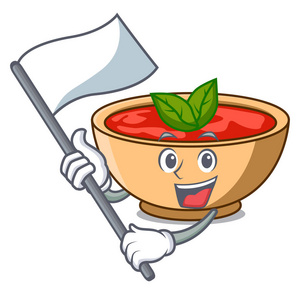 配旗西红柿汤人物卡通图片