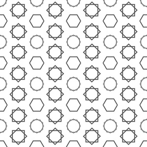 抽象六边形重叠方圆图案矢量图像照片