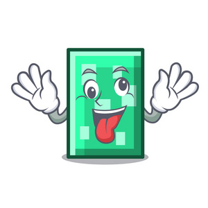 疯狂的长方形吉祥物卡通风格矢量插画照片