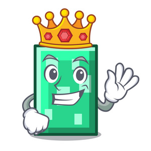 国王长方形吉祥物卡通风格矢量插画照片