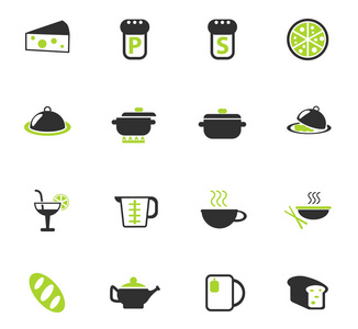 食物和厨房的图标集
