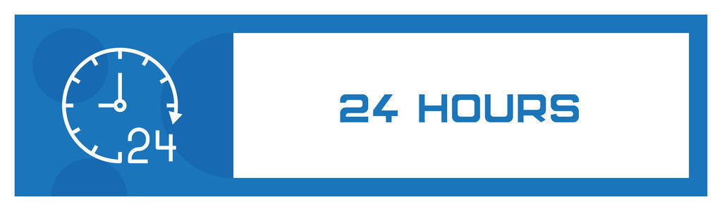 24小时图标概念, 矢量插图