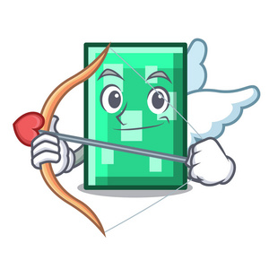 丘比特长方形人物卡通风格矢量插画照片