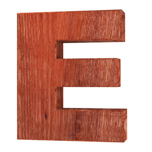 3d 装饰木制字母 大写字母 E