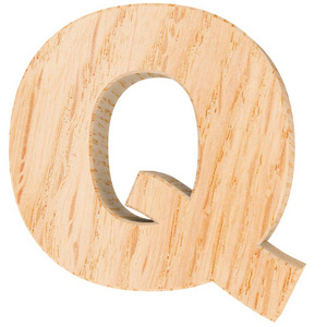 3d 装饰木制字母 大写字母 Q